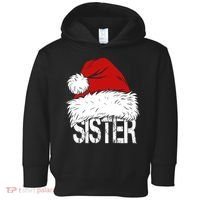 Christmas Santa Hat Sister Toddler Hoodie thumb 0