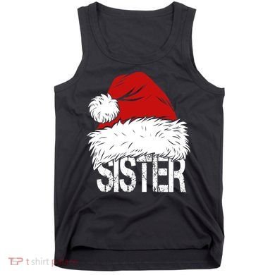 Christmas Santa Hat Sister Tank Top