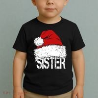 Christmas Santa Hat Sister Toddler T-Shirt thumb 2