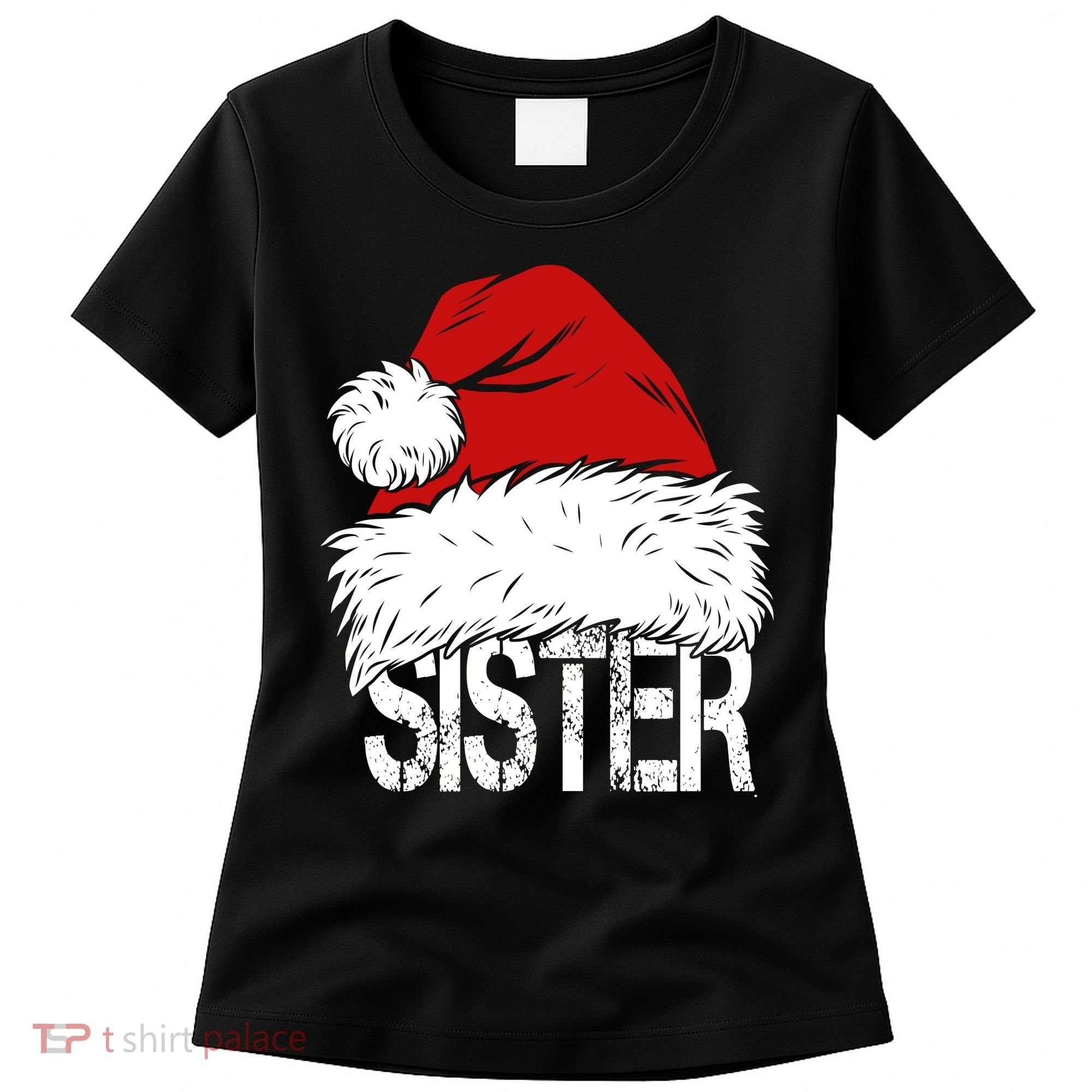 Christmas Santa Hat Sister Women's T-Shirt