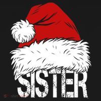 Christmas Santa Hat Sister Kids Long Sleeve Shirt thumb 2