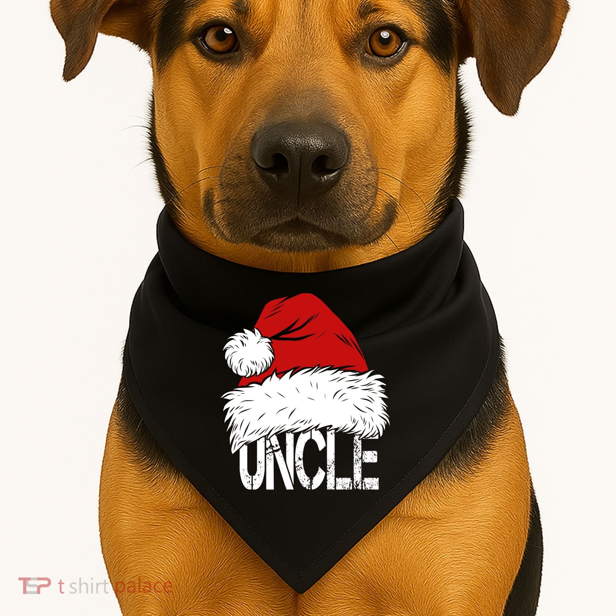 Christmas Santa Hat Uncle USA-Made Doggie Bandana