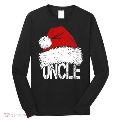 Christmas Santa Hat Uncle Long Sleeve Shirt