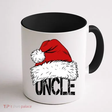 Christmas Santa Hat Uncle Coffee Mug back