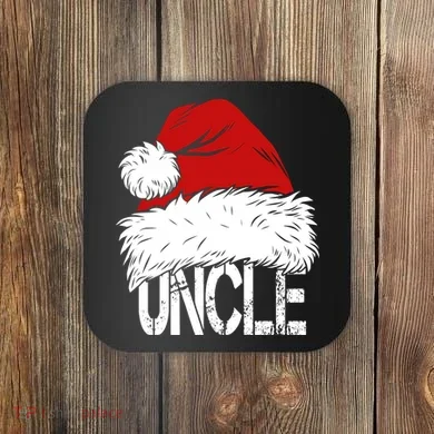 Christmas Santa Hat Uncle Coaster