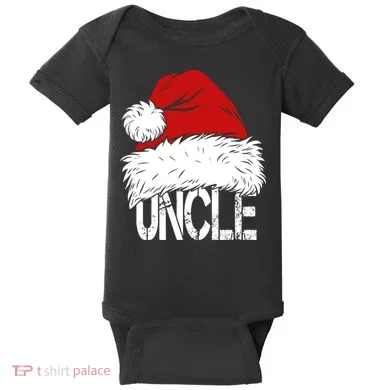 Christmas Santa Hat Uncle Baby Bodysuit