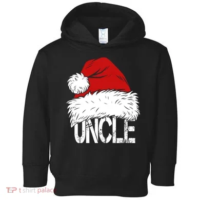 Christmas Santa Hat Uncle Toddler Hoodie