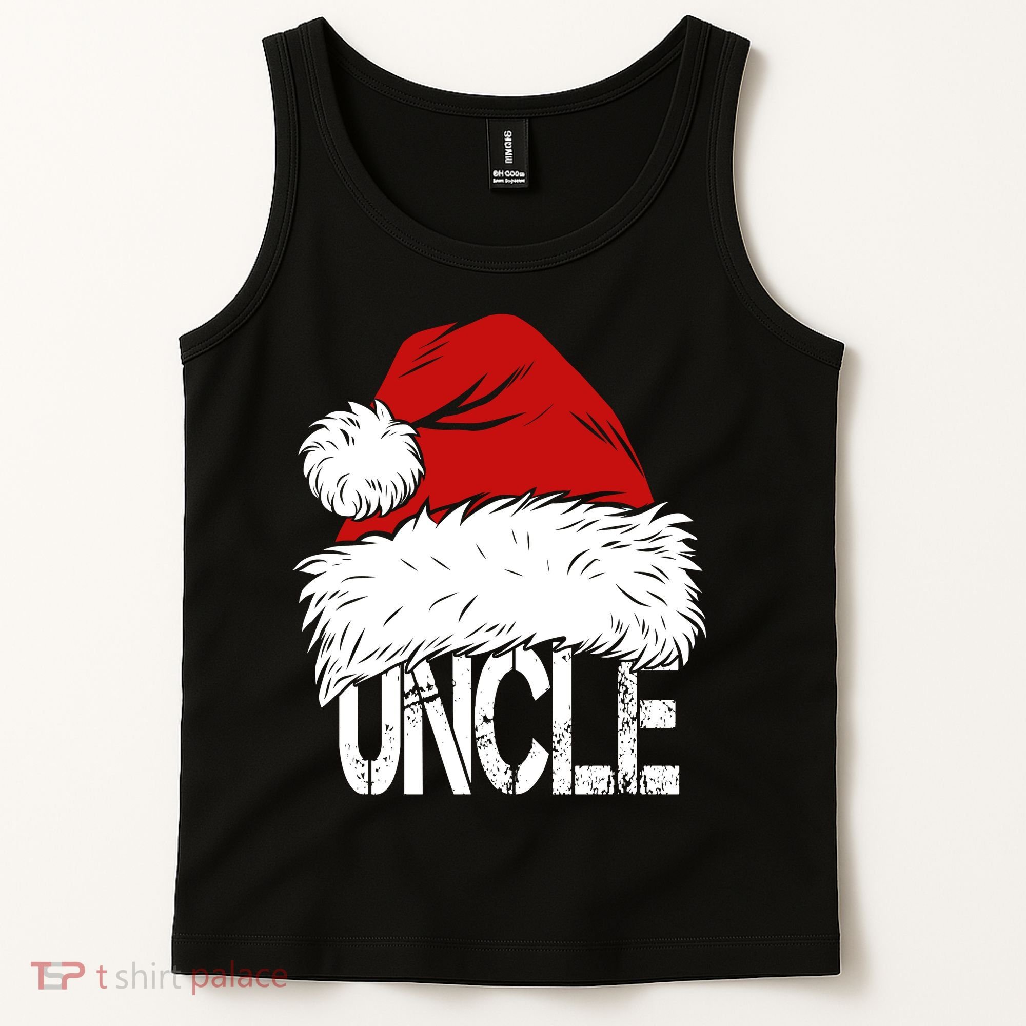 Christmas Santa Hat Uncle Tank Top