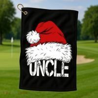 Christmas Santa Hat Uncle Golf Towel thumb 1