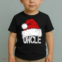 Christmas Santa Hat Uncle Toddler T-Shirt thumb 2