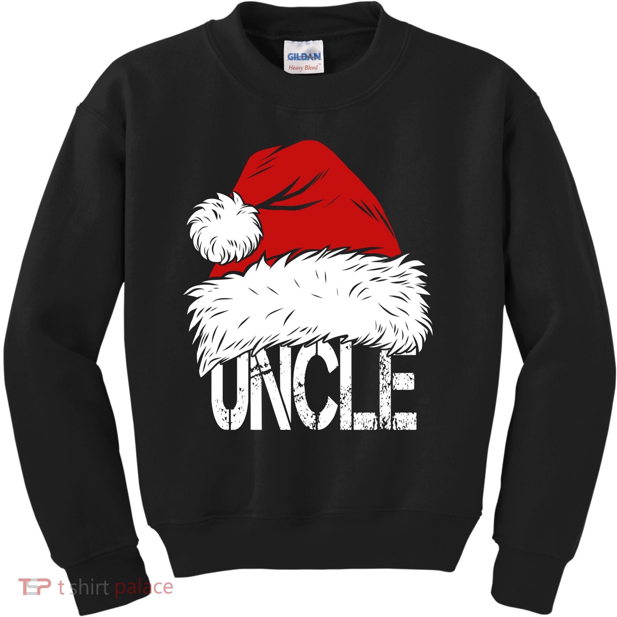 Christmas Santa Hat Uncle Kids Sweatshirt