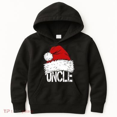 Christmas Santa Hat Uncle Kids Hoodie