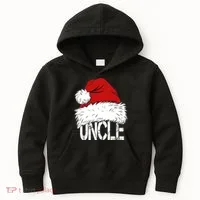 Christmas Santa Hat Uncle Kids Hoodie thumb 0