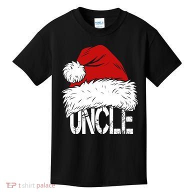 Christmas Santa Hat Uncle Kids T-Shirt