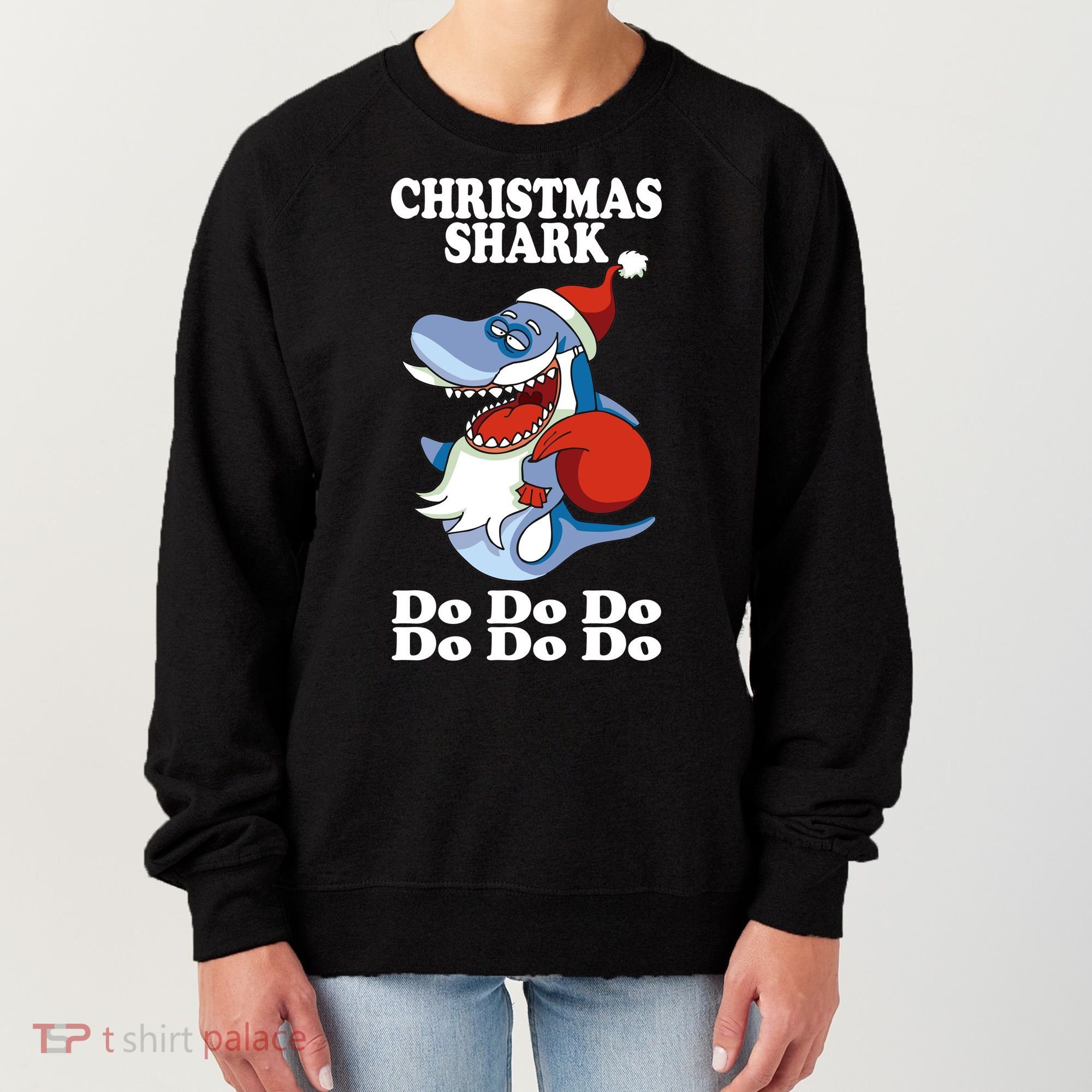 Christmas Santa Shark Do Do Do Women's Sweatshirt