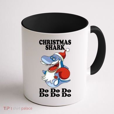 Christmas Santa Shark Do Do Do Coffee Mug back