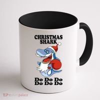 Christmas Santa Shark Do Do Do Coffee Mug thumb 1
