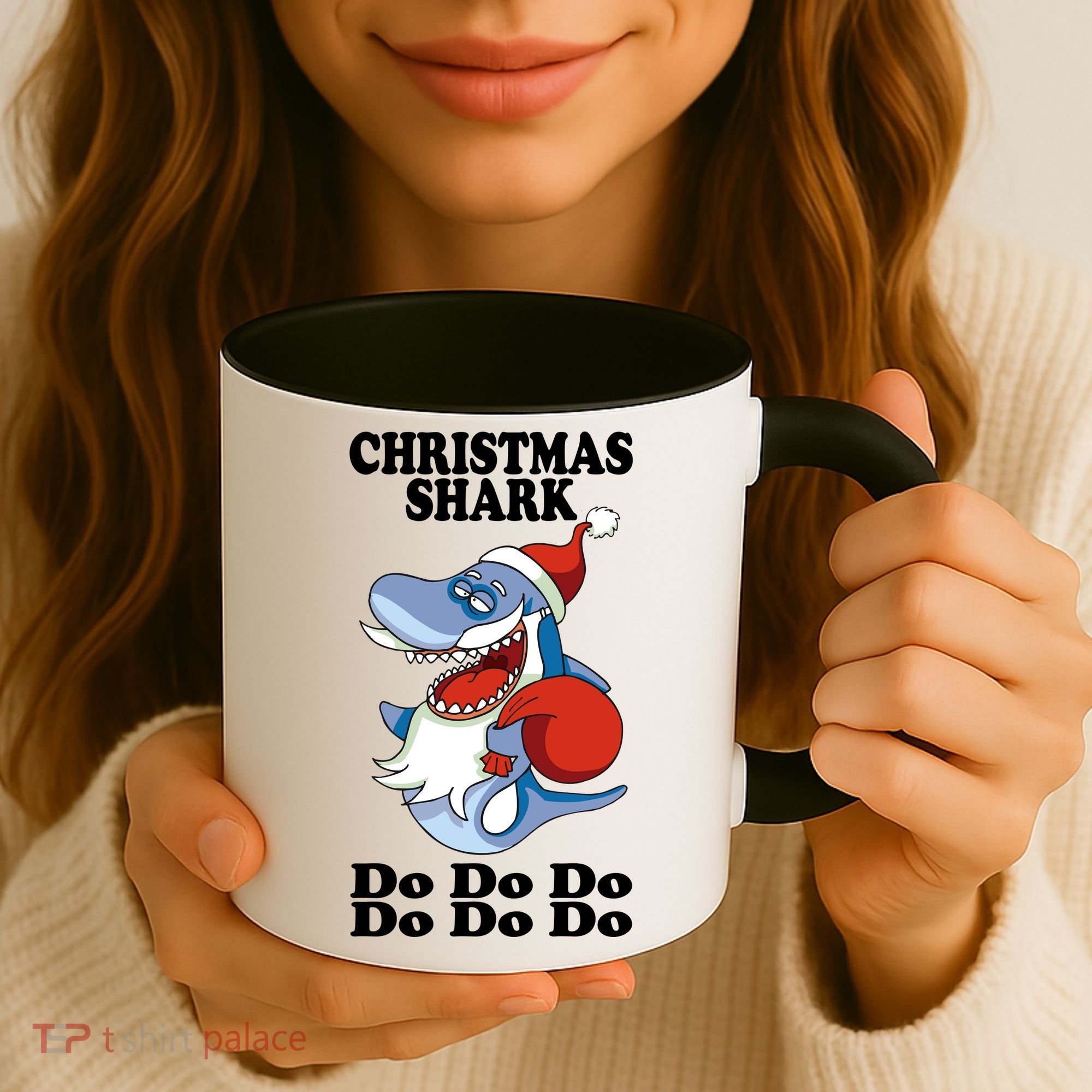Christmas Santa Shark Do Do Do Coffee Mug