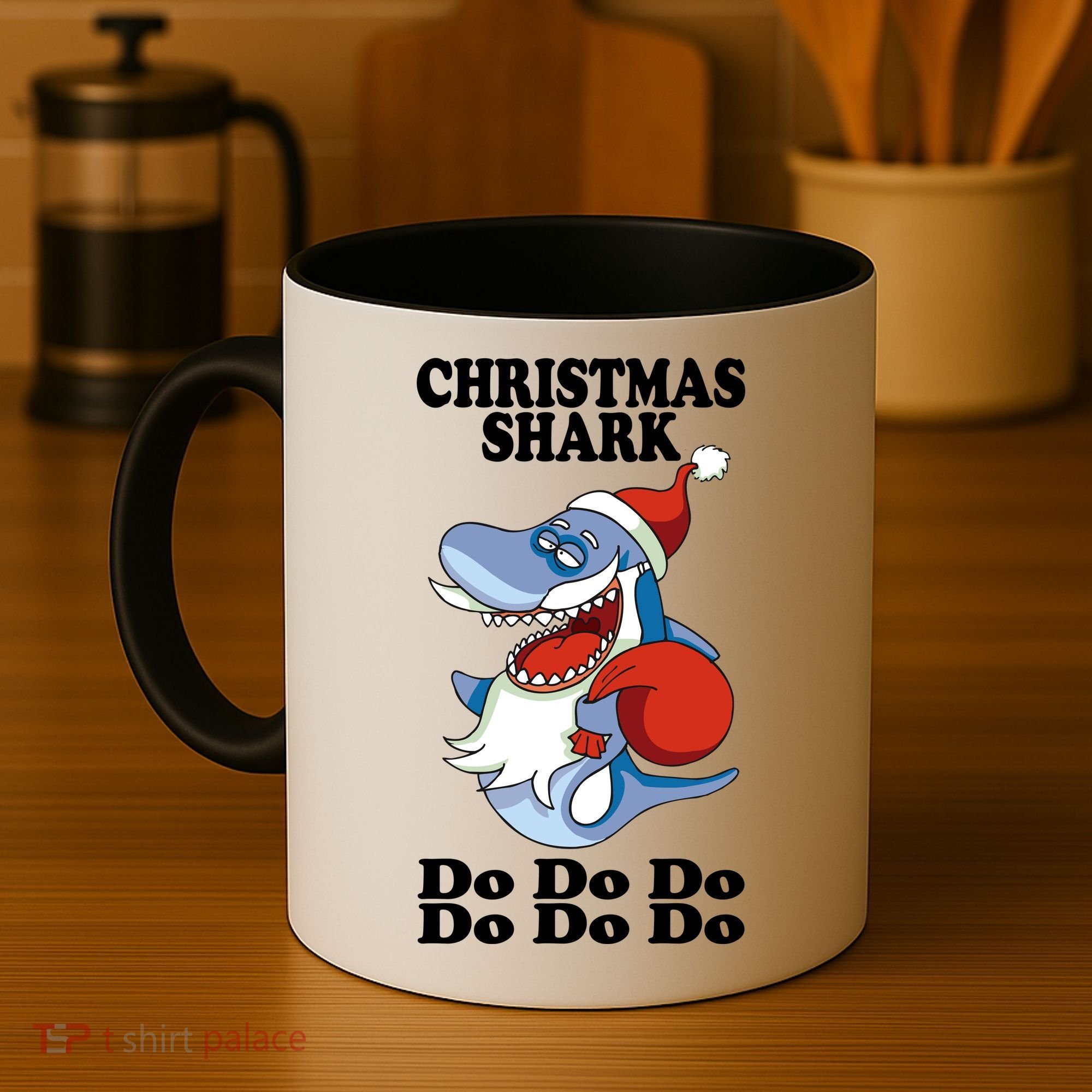 Christmas Santa Shark Do Do Do Coffee Mug