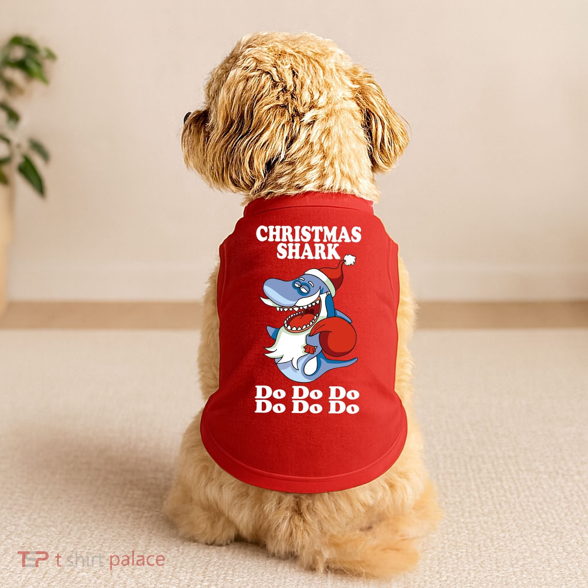 Christmas Santa Shark Do Do Do Doggie Tank