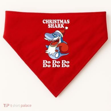 Christmas Santa Shark Do Do Do USA-Made Doggie Bandana