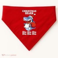 Christmas Santa Shark Do Do Do USA-Made Doggie Bandana thumb 0