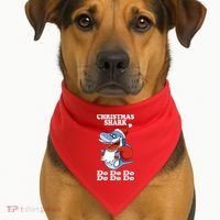 Christmas Santa Shark Do Do Do USA-Made Doggie Bandana thumb 1