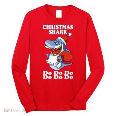 Christmas Santa Shark Do Do Do Long Sleeve Shirt
