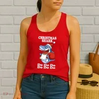 Christmas Santa Shark Do Do Do Women's Tank Top thumb 2