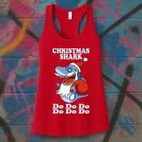 Christmas Santa Shark Do Do Do Women's Tank Top thumb 3
