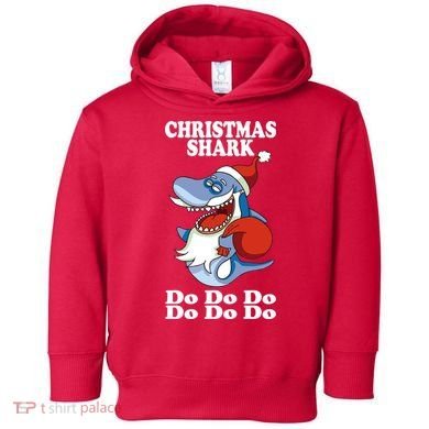 Christmas Santa Shark Do Do Do Toddler Hoodie