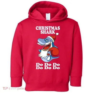 Christmas Santa Shark Do Do Do Toddler Hoodie