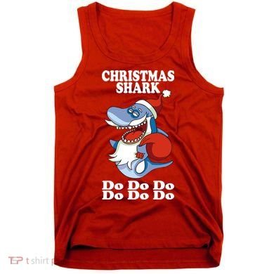Christmas Santa Shark Do Do Do Tank Top