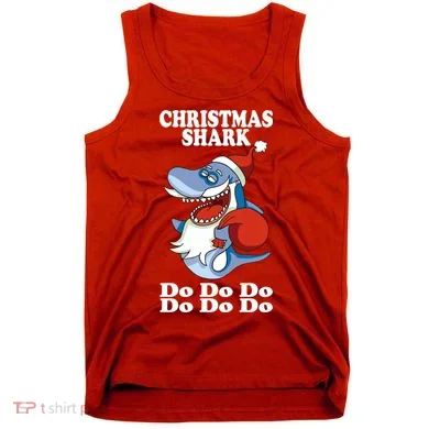 Christmas Santa Shark Do Do Do Tank Top