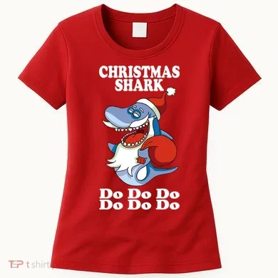 Christmas Santa Shark Do Do Do Women's T-Shirt
