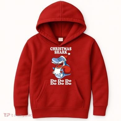 Christmas Santa Shark Do Do Do Kids Hoodie