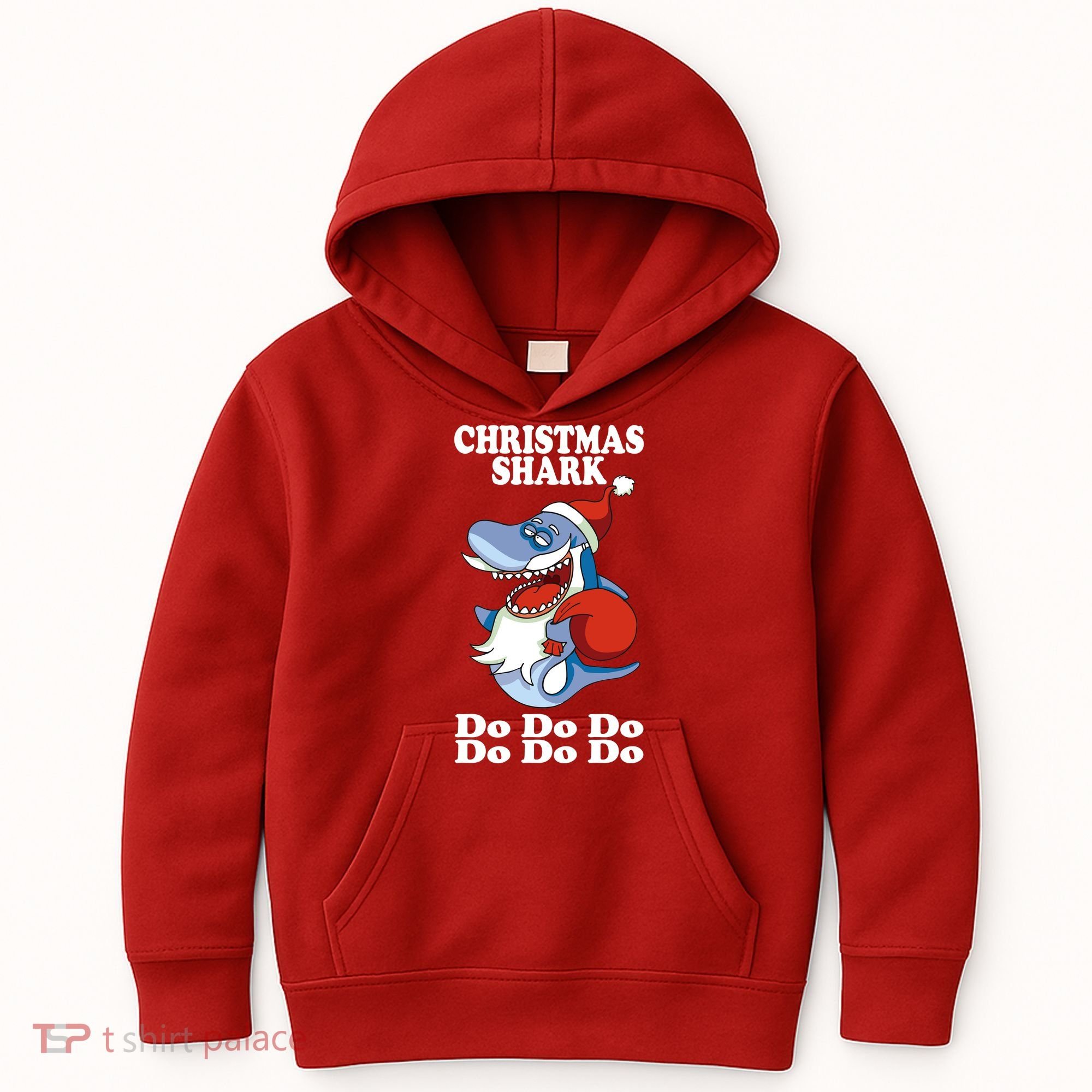 Christmas Santa Shark Do Do Do Kids Hoodie