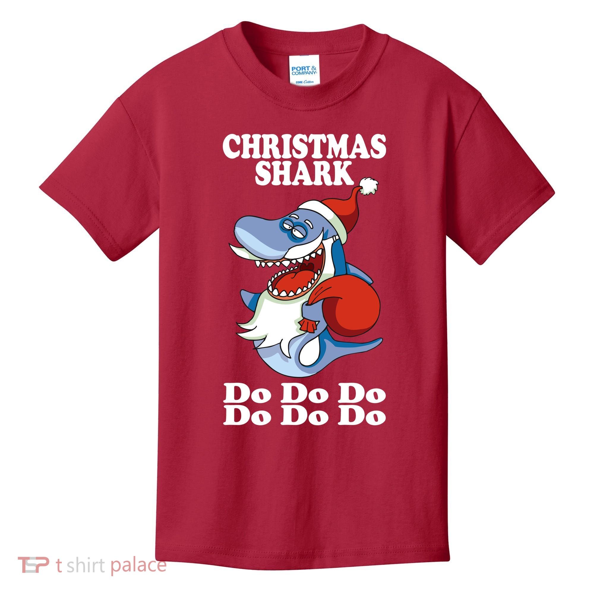 Christmas Santa Shark Do Do Do Kids T-Shirt