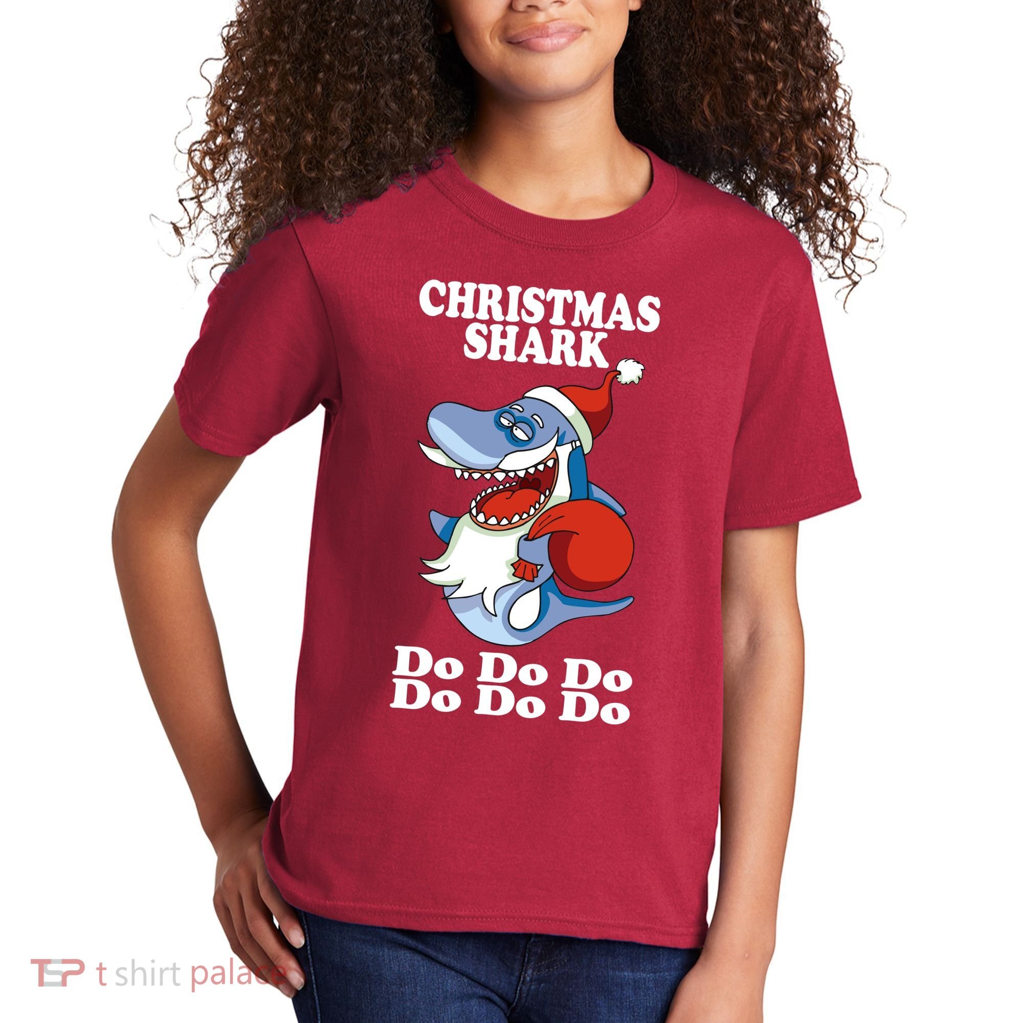 Christmas Santa Shark Do Do Do Kids T-Shirt