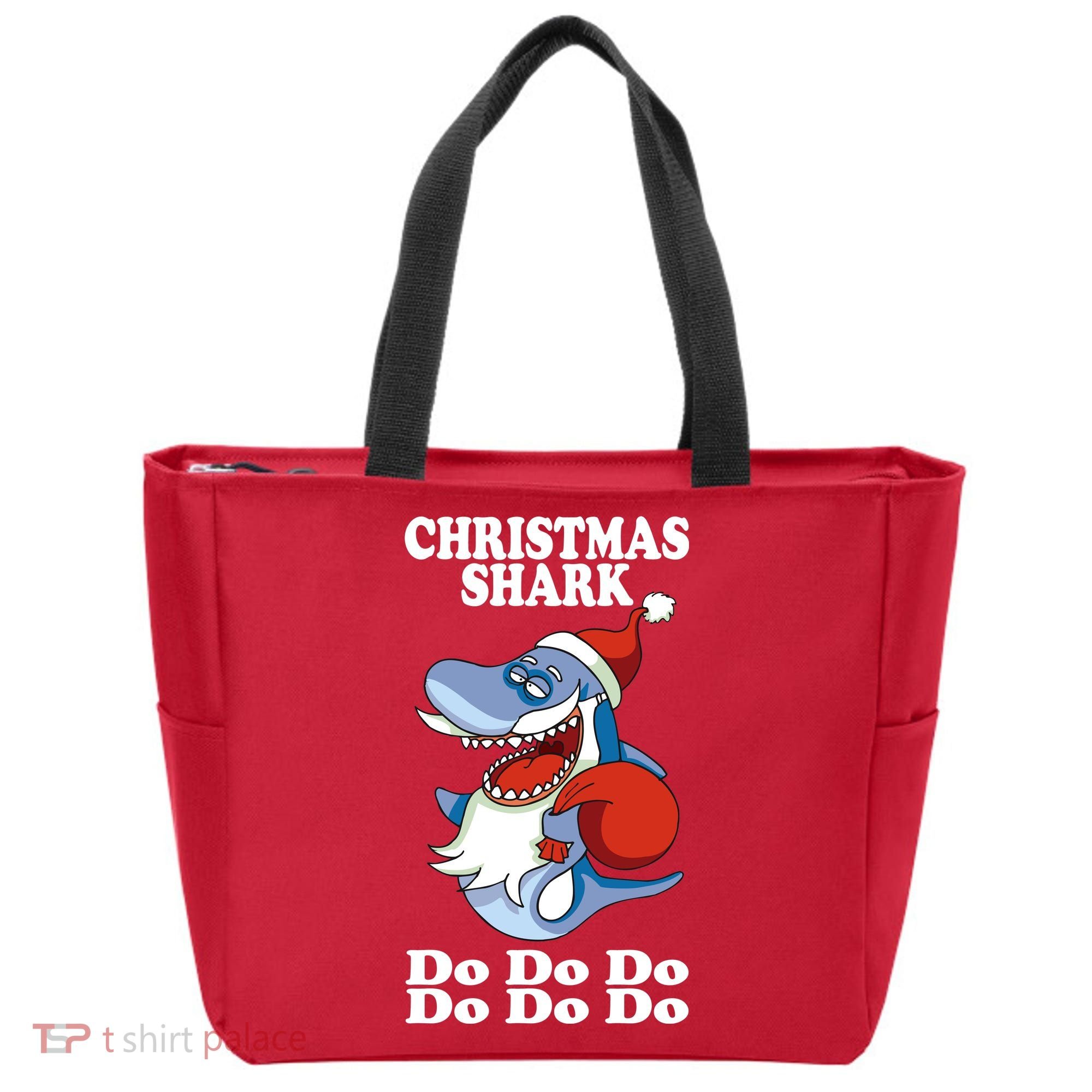 Christmas Santa Shark Do Do Do Tote Bag
