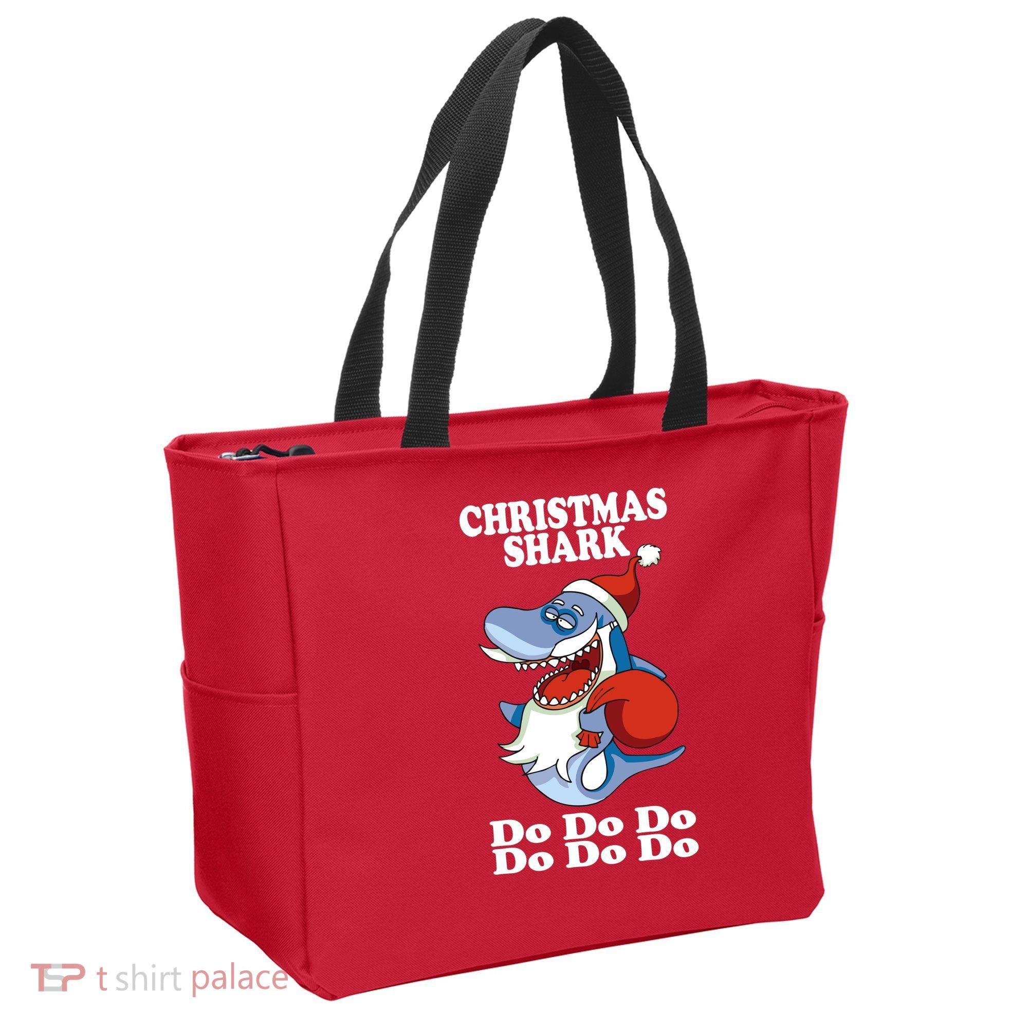 Christmas Santa Shark Do Do Do Tote Bag