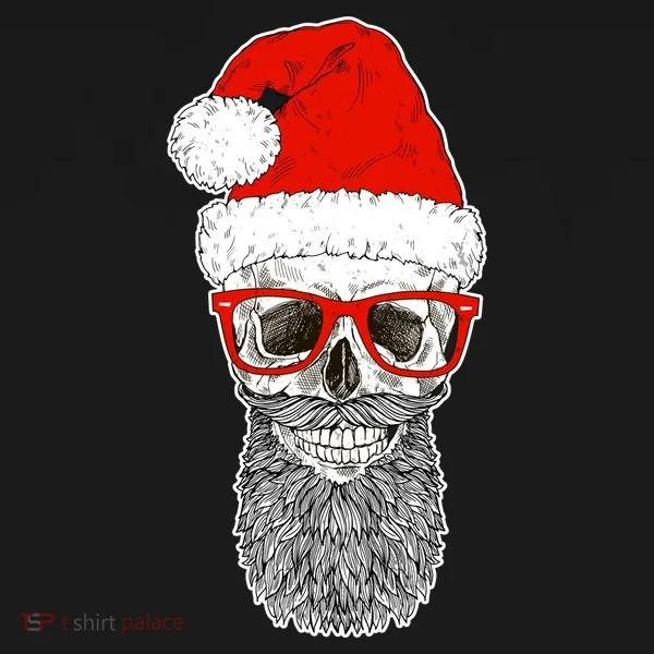 Christmas Santa Skull Doggie Tank