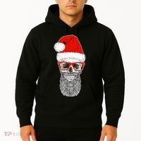 Christmas Santa Skull Hoodie thumb 2