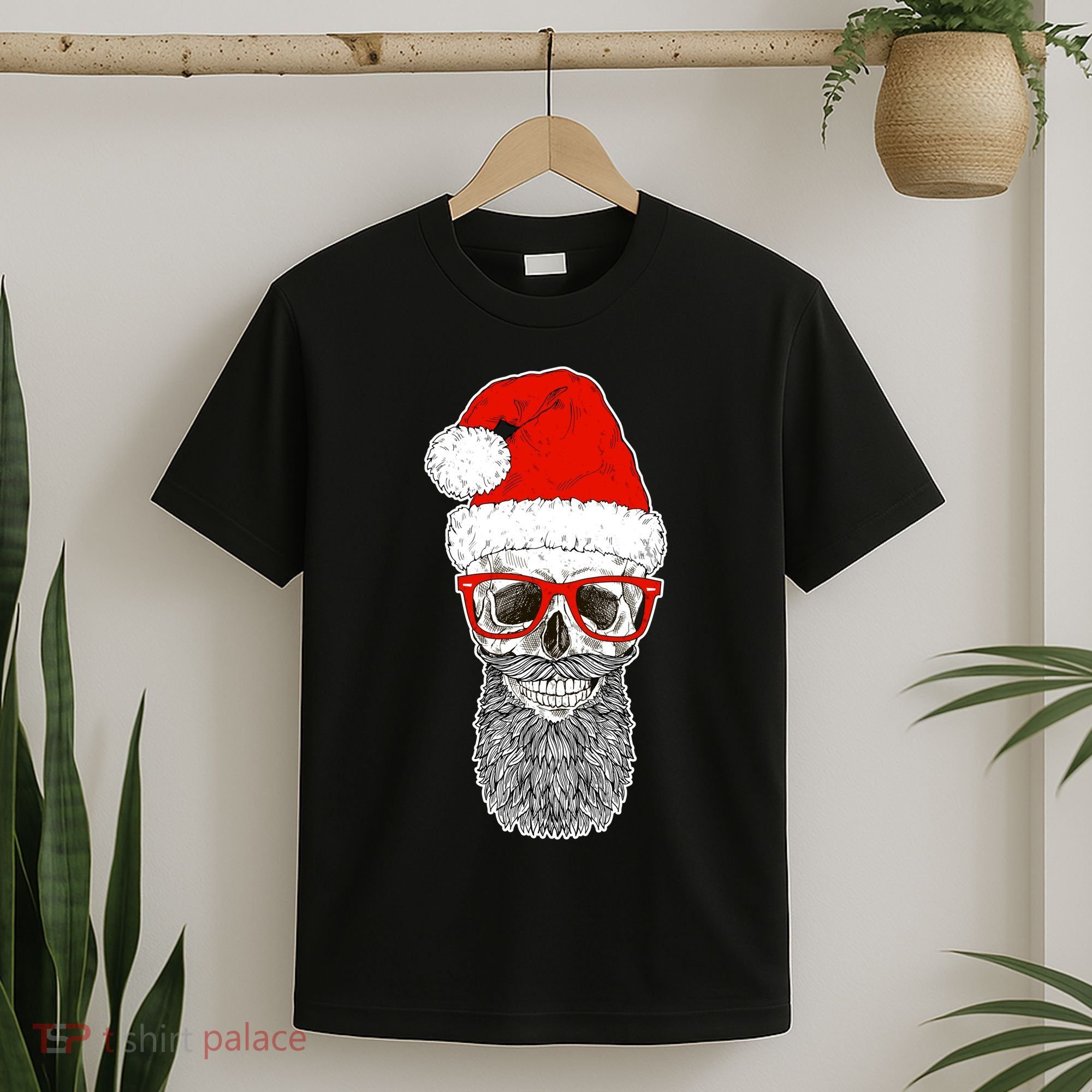Christmas Santa Skull T-Shirt