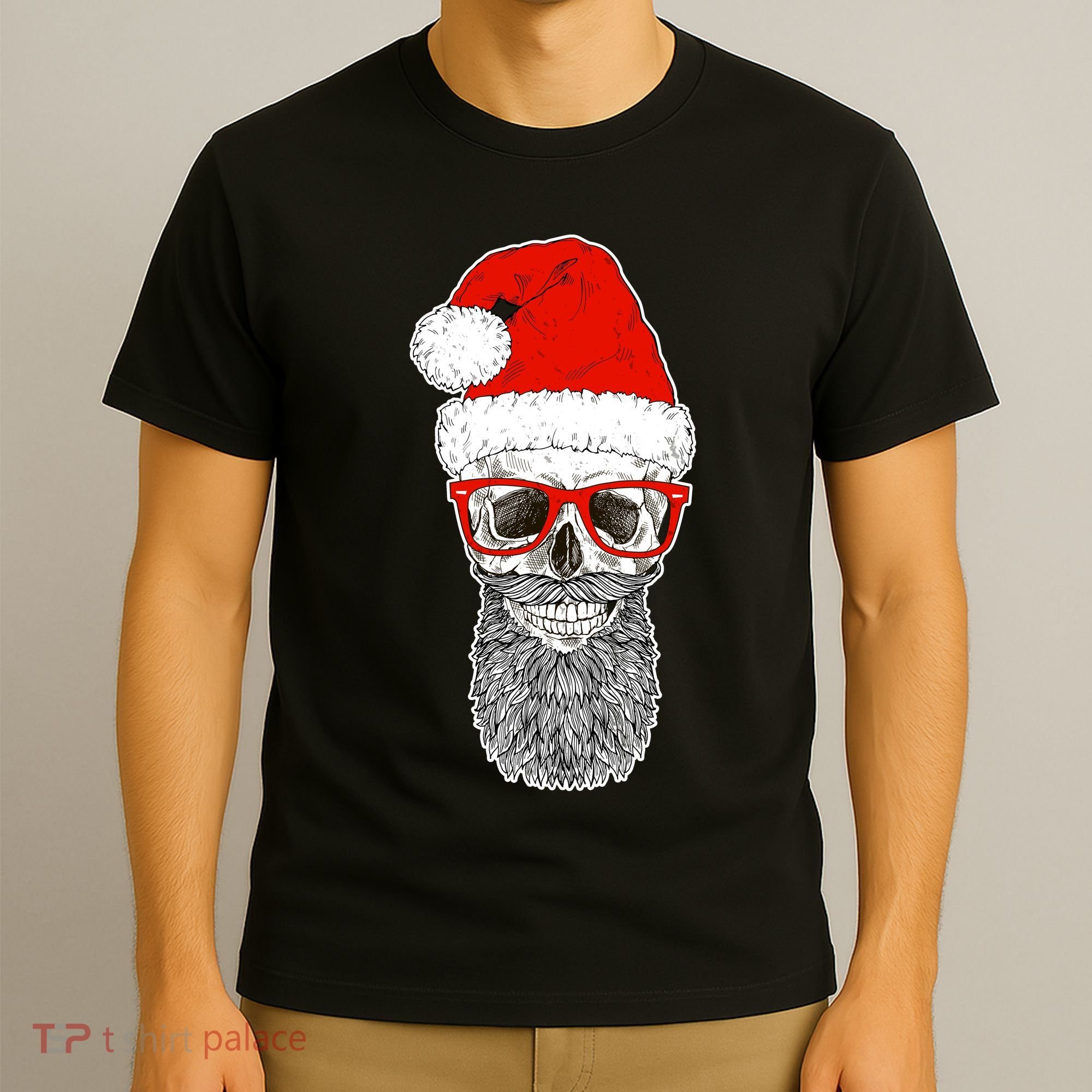 Christmas Santa Skull T-Shirt