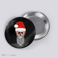 Christmas Santa Skull Button thumb 0