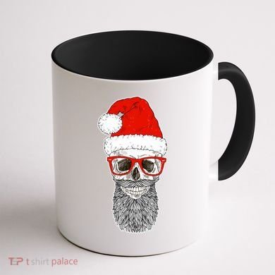 Christmas Santa Skull Coffee Mug back