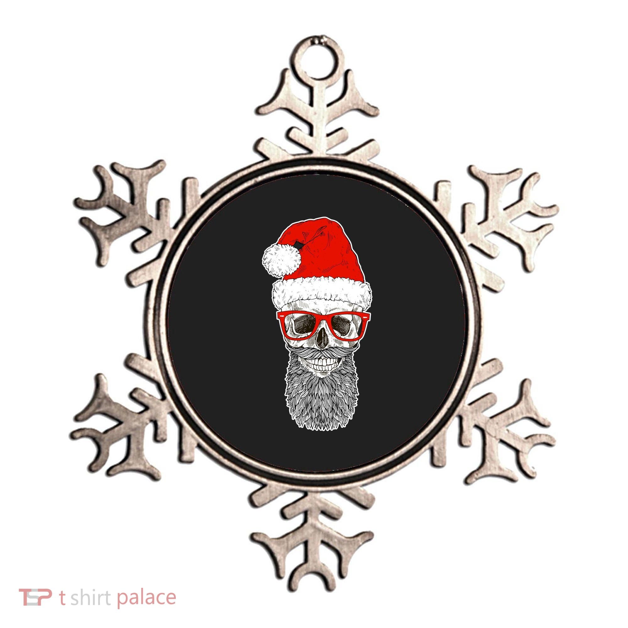 Christmas Santa Skull Ornament