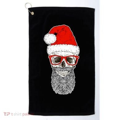 Christmas Santa Skull Golf Towel