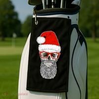 Christmas Santa Skull Golf Towel thumb 2